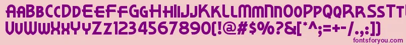 Kornerdelinf Font – Purple Fonts on Pink Background