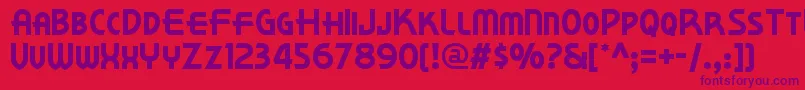 Kornerdelinf Font – Purple Fonts on Red Background