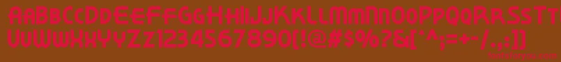 Kornerdelinf Font – Red Fonts on Brown Background