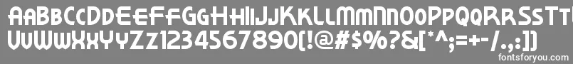 フォントKornerdelinf – 灰色の背景に白い文字