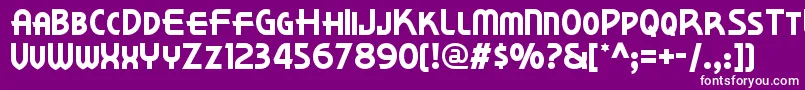 フォントKornerdelinf – 紫の背景に白い文字