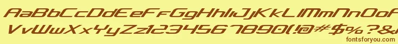 Concv2 Font – Brown Fonts on Yellow Background