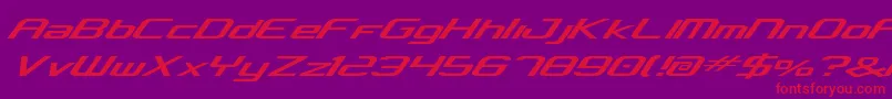 Czcionka Concv2 – czerwone czcionki na fioletowym tle