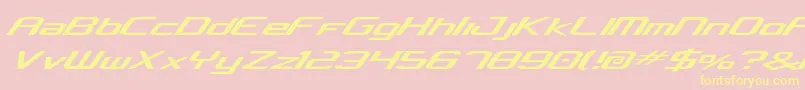 Concv2-Schriftart – Gelbe Schriften auf rosa Hintergrund