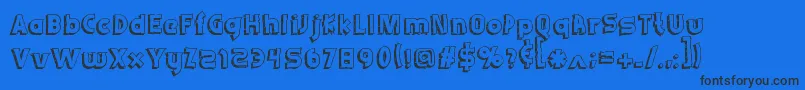 Schwifty Font – Black Fonts on Blue Background