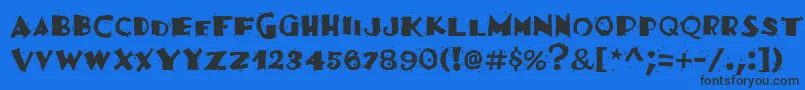 FajitaMildRegular Font – Black Fonts on Blue Background