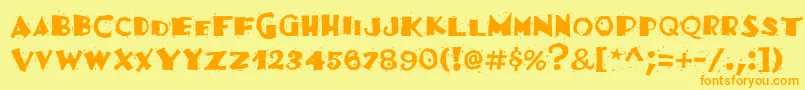 FajitaMildRegular Font – Orange Fonts on Yellow Background