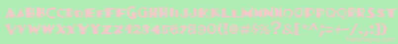 FajitaMildRegular Font – Pink Fonts on Green Background