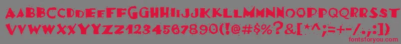 FajitaMildRegular Font – Red Fonts on Gray Background