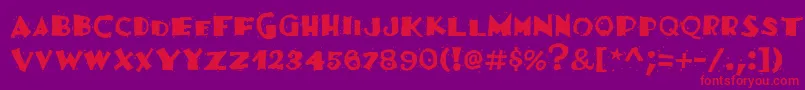 FajitaMildRegular Font – Red Fonts on Purple Background