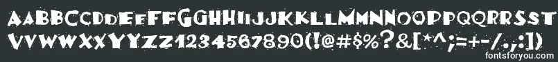 フォントFajitaMildRegular – 黒い背景に白い文字