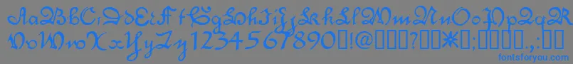 EngrossingTM Font – Blue Fonts on Gray Background