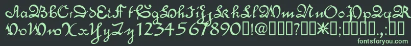 EngrossingTM Font – Green Fonts on Black Background