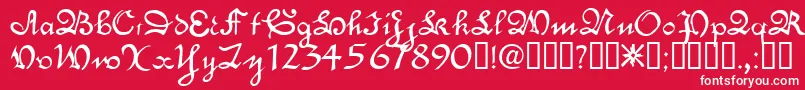 EngrossingTM Font – White Fonts on Red Background