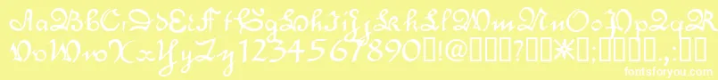 EngrossingTM Font – White Fonts on Yellow Background