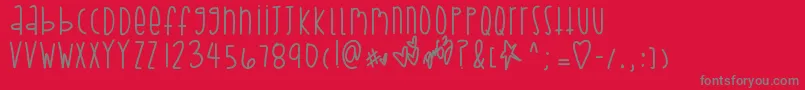 Slimeseason Font – Gray Fonts on Red Background