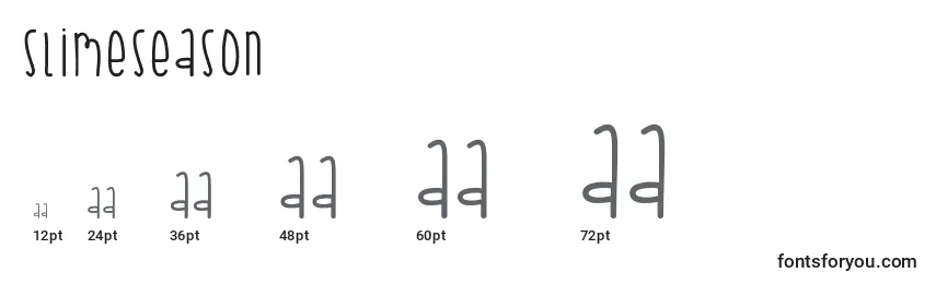 Slimeseason Font Sizes