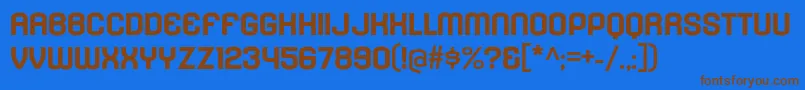 KleptocracyTitlingExBd Font – Brown Fonts on Blue Background