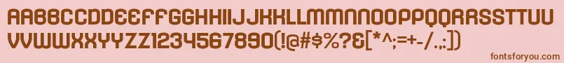 KleptocracyTitlingExBd Font – Brown Fonts on Pink Background