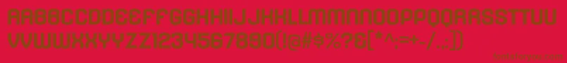 KleptocracyTitlingExBd Font – Brown Fonts on Red Background