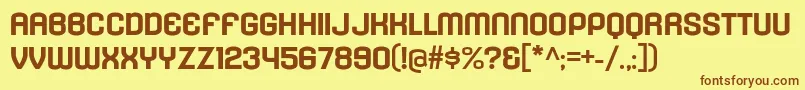 KleptocracyTitlingExBd Font – Brown Fonts on Yellow Background