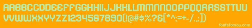 KleptocracyTitlingExBd Font – Green Fonts on Orange Background