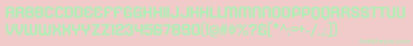 KleptocracyTitlingExBd Font – Green Fonts on Pink Background