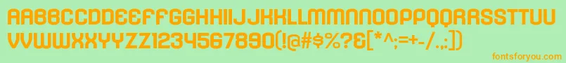 KleptocracyTitlingExBd Font – Orange Fonts on Green Background