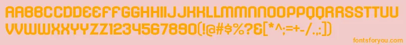 KleptocracyTitlingExBd Font – Orange Fonts on Pink Background