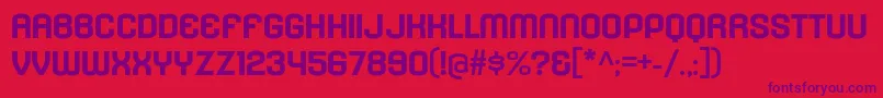 KleptocracyTitlingExBd Font – Purple Fonts on Red Background