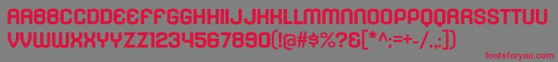 KleptocracyTitlingExBd Font – Red Fonts on Gray Background