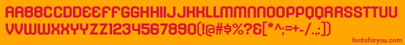 KleptocracyTitlingExBd Font – Red Fonts on Orange Background