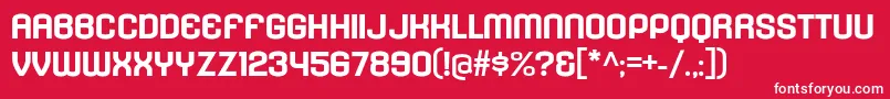KleptocracyTitlingExBd Font – White Fonts on Red Background