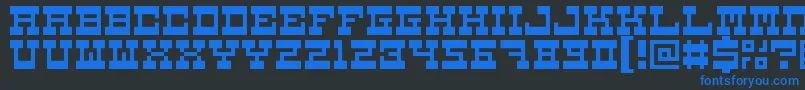 5carnival Font – Blue Fonts on Black Background