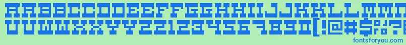 5carnival Font – Blue Fonts on Green Background