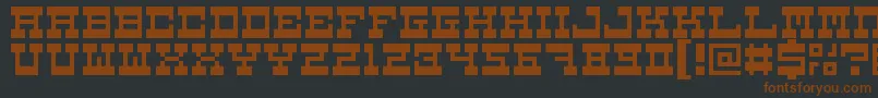 5carnival Font – Brown Fonts on Black Background