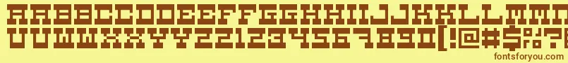 5carnival Font – Brown Fonts on Yellow Background