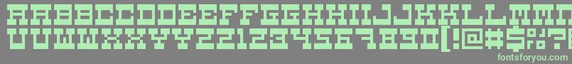 5carnival Font – Green Fonts on Gray Background