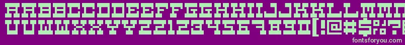 5carnival Font – Green Fonts on Purple Background