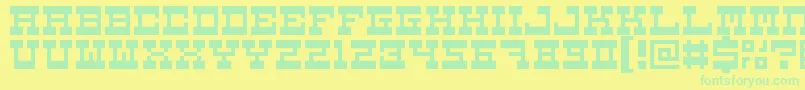 5carnival Font – Green Fonts on Yellow Background