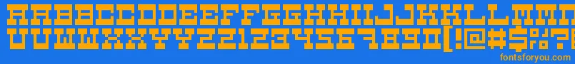 5carnival Font – Orange Fonts on Blue Background
