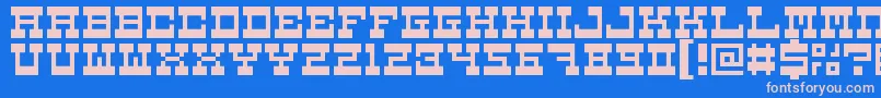 5carnival Font – Pink Fonts on Blue Background