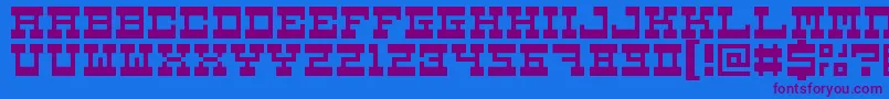 5carnival Font – Purple Fonts on Blue Background