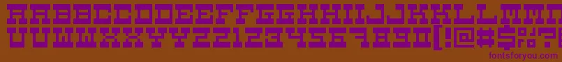 5carnival Font – Purple Fonts on Brown Background