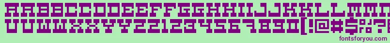 5carnival Font – Purple Fonts on Green Background