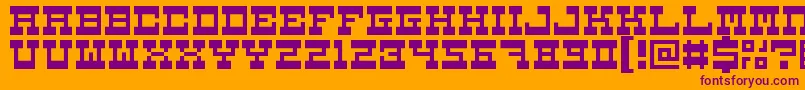 5carnival Font – Purple Fonts on Orange Background