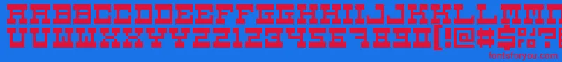 5carnival Font – Red Fonts on Blue Background