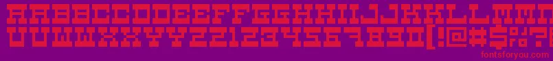 5carnival Font – Red Fonts on Purple Background