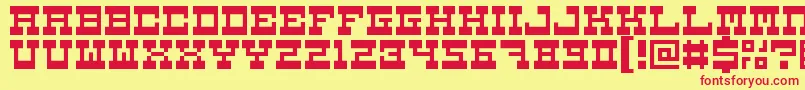 5carnival Font – Red Fonts on Yellow Background