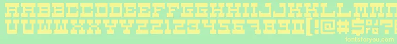 5carnival Font – Yellow Fonts on Green Background